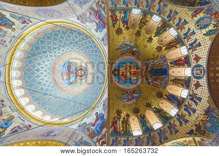 St.-Petersburg, KRONSTADT REGION, RUSSIA - 7 June , 2016: Naval cathedral of Saint Nicholas in Kronstadt, St-Petersburg Russia