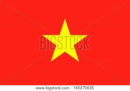 Flag of Vietnam officially the Socialist Republic of Vietnam