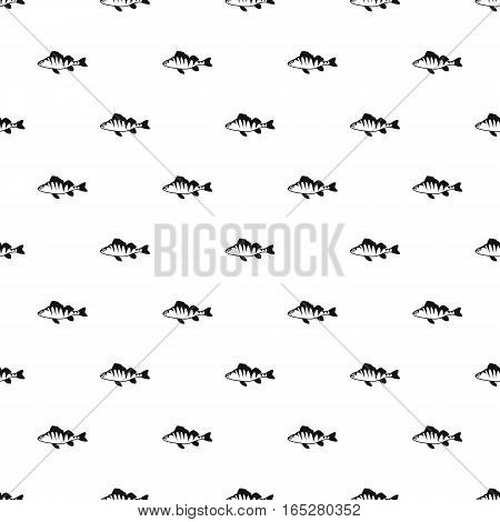 Perch fish pattern. Simple illustration of perch fish vector pattern for web design