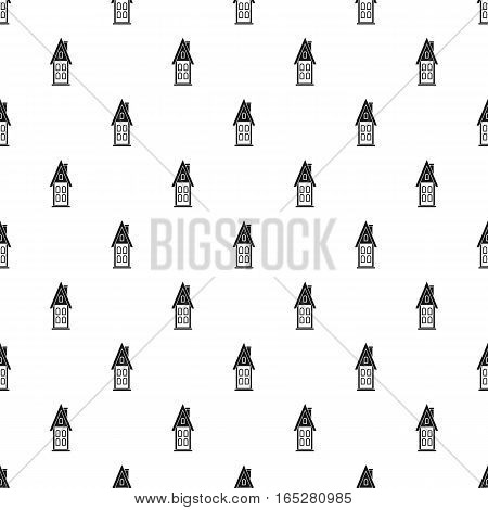 Two storey house with attic pattern. Simple illustration of two storey house with attic vector pattern for web design
