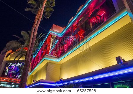LAS VEGAS - OCT 05 : The Flamingo hotel and casino on October 05 2016 in Las Vegas. The hotel opened by Bugsy Segal on 1946 and it's the oldest resort on the Strip still in operation