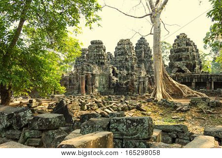 Temple of Angkor Wat. Siem Reap. Khmer civilization. Travel photos from Cambodia