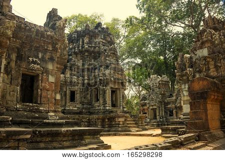 Temple of Angkor Wat. Siem Reap. Khmer civilization. Travel photos from Cambodia