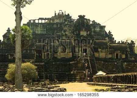 Temple of Angkor Wat. Siem Reap. Khmer civilization. Travel photos from Cambodia