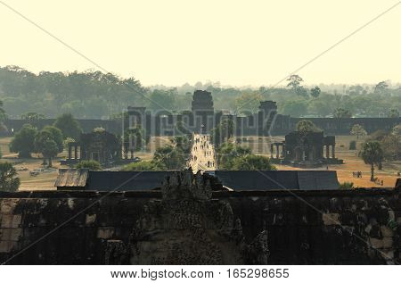 Temple of Angkor Wat. Siem Reap. Khmer civilization. Travel photos from Cambodia