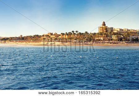 Coast of Hurghada on a sunny day Egypt