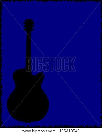 A guitar blues music style background for a poster