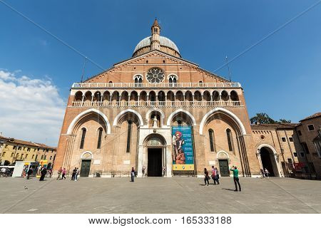 PADUA, ITALY - MAY 3, 2016: Basilica di Sant'Antonio da Padova in Padua Italy