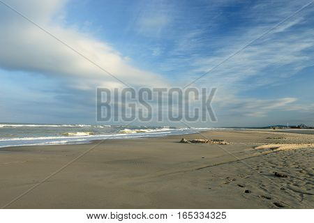 the beach of the Touquet , PAS-DE-Calais, hauts de France , France