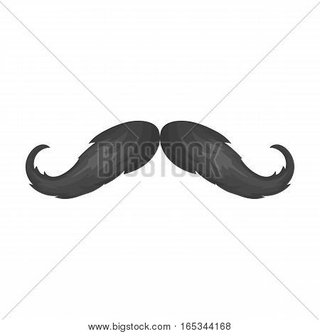 Hipster mustache icon in cartoon design isolated on white background. Hipster style symbol stock vector illustration.