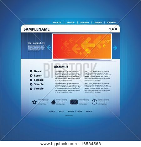 Веб-сайт дизайн шаблона вектор