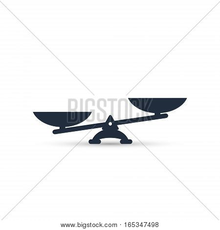 Vector scales Icon isolated on white bacground.