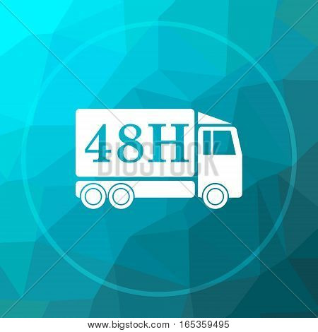 48H Delivery Truck Icon