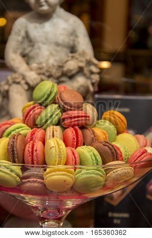 Belgian macrons, tasty and delicious cake that goes well with any kind of coffee