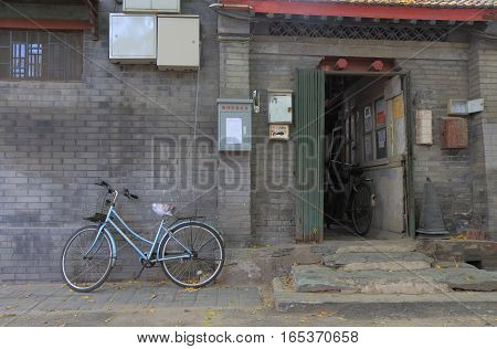 BEIJING CHINA - OCTOBER 29, 2016: Futong old street traditional house in Beijing.
