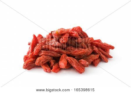 Wolfberries or Goji berries isolated on white background