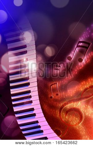 Illustration Keyboard With Black Red And Blue Background Vertical