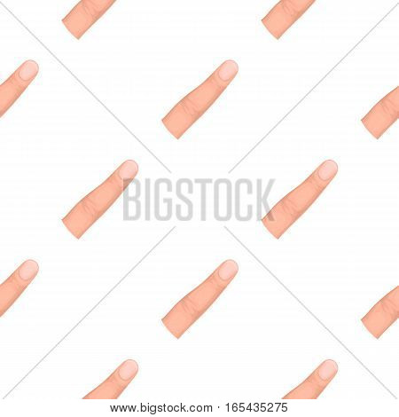 Finger icon in cartoon style isolated on white background. Part of body pattern vector illustration.