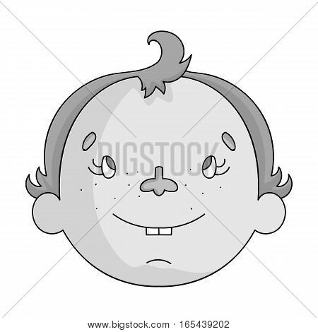 Son icon in monochrome design isolated on white background. Family holiday symbol stock vector illustration.