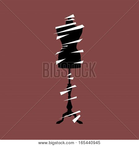 Fashion mannequin, vector illustration for graphic design.