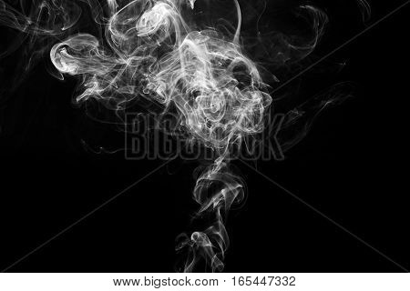 Abstract background. Movement of smoke with background is dark.