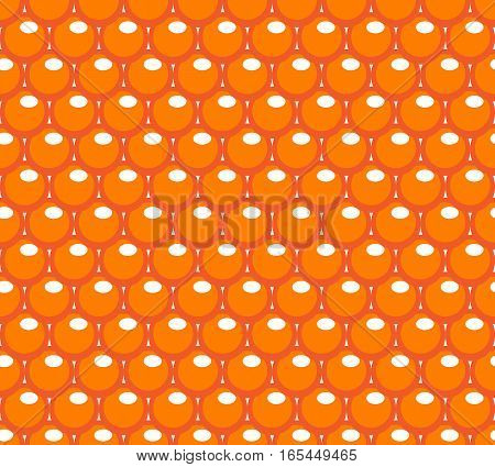 Red caviar seamless pattern. Roe endless background, texture, wallpaper. Vector illustration