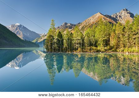 Beautiful Autumn Landscape, Altai Mountains Russia.
