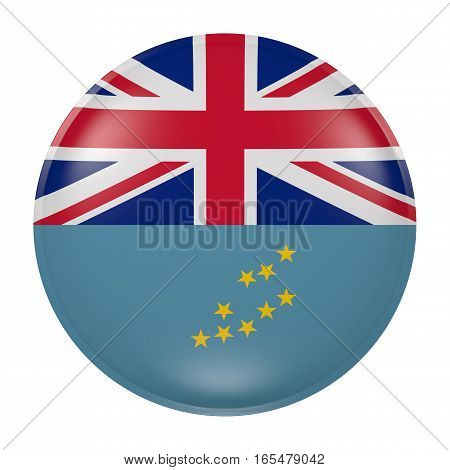 Tuvalu Button On White Background