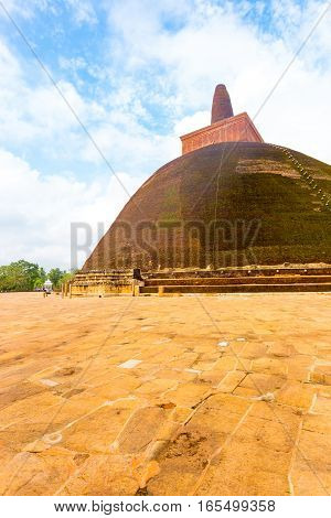 Anuradhapura Abhayagiri Stupa Copy Space Off Axis
