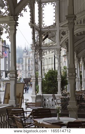 Sadova Colonnade(Garden colonnade end of the XIX century) Karlovy Vary (Carlsbad) Czech Republic