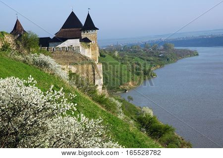 Old Fortress In  The Hotyn Chernivtsi Region Ukraine