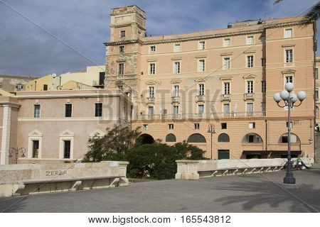 Cagliari: city view from the forecourt of the Bastion of Sain Remy - Sardinia