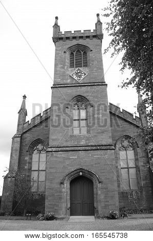 An exterior view of a church building in Muthill