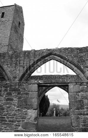 A view of the ruins of Muthill old church