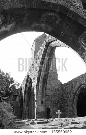 A view of the ruins of the old church in Muthill