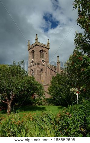 A view of a church tower in Muthill