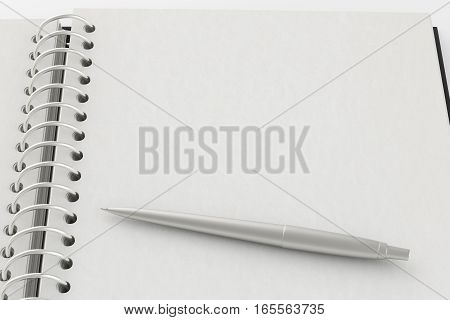 Open Empty Notepad With A Pen