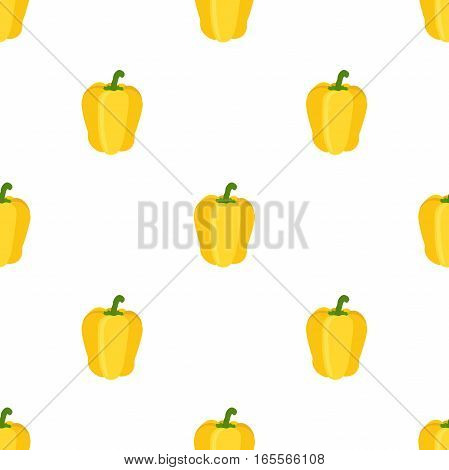 Seamless pattern of bell peppers. Yellow sweet pepper. Flat vector style.