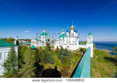 Spaso-yakovlevsky Monastery And Zachatievsky Cathedral In Rostov, Yaroslavl Oblast, Russia