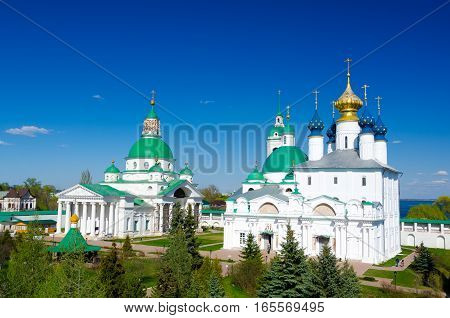 Spaso-yakovlevsky Monastery And Zachatievsky Cathedral In Rostov, Yaroslavl Oblast, Russia
