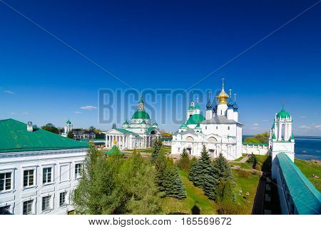 Spaso-yakovlevsky Monastery And Zachatievsky Cathedral In Rostov, Yaroslavl Oblast, Russia