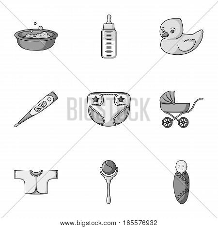 Baby born set icons in monochrome design. Big collection of baby born vector symbol stock illustration