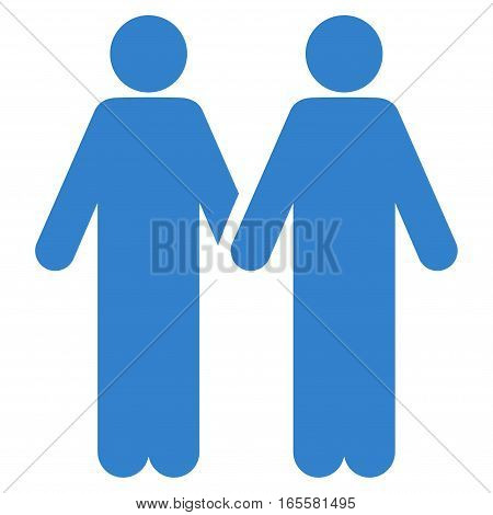 Adult Friends vector icon. Flat cobalt symbol. Pictogram is isolated on a white background. Designed for web and software interfaces.