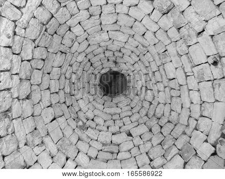 Stone by stone old roof of ancient village