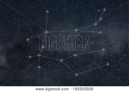 Gemini Constellation. Zodiac Sign Gemini constellation lines