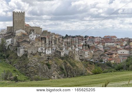 View of the typical town of Pietramontecorvino