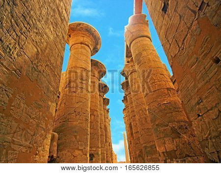 Ancient Temple of Karnak in Luxor, Egypt