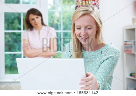Mother Concerned About Teenage Daughter's Online Activity