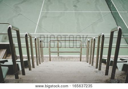 walk way on tennis stadium , interior