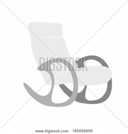 rocking chair isolated on white in gray colours